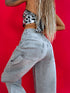LUX jeans pants "MALLOW 8757" - light gray
